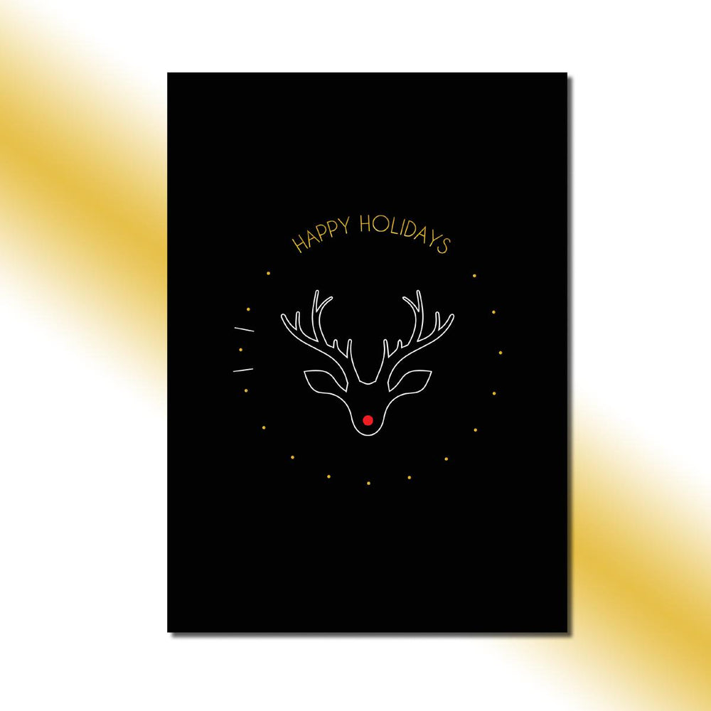 Single-side Rudolph's Nose Greeting Card