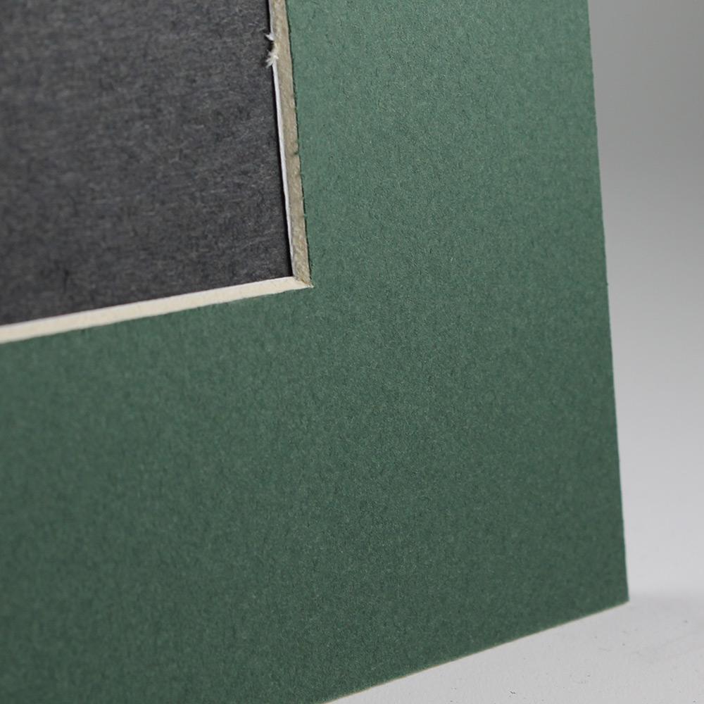 Dark green Angle Cut Easel Series frames with white core