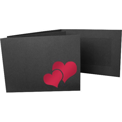 6x4 EconoBright Folders Stamped Series with two hearts foil stamp