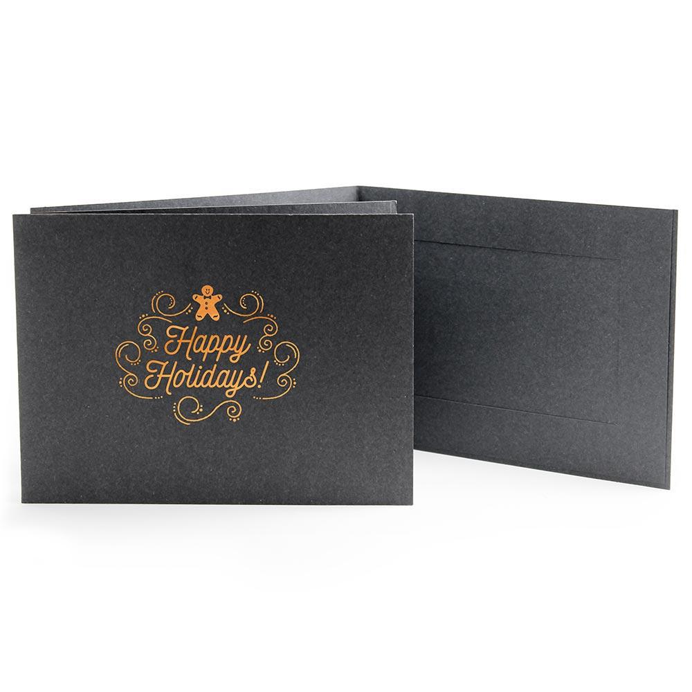 6x4 EconoBright Folders Stamped Series with gingerbread man foil stamp