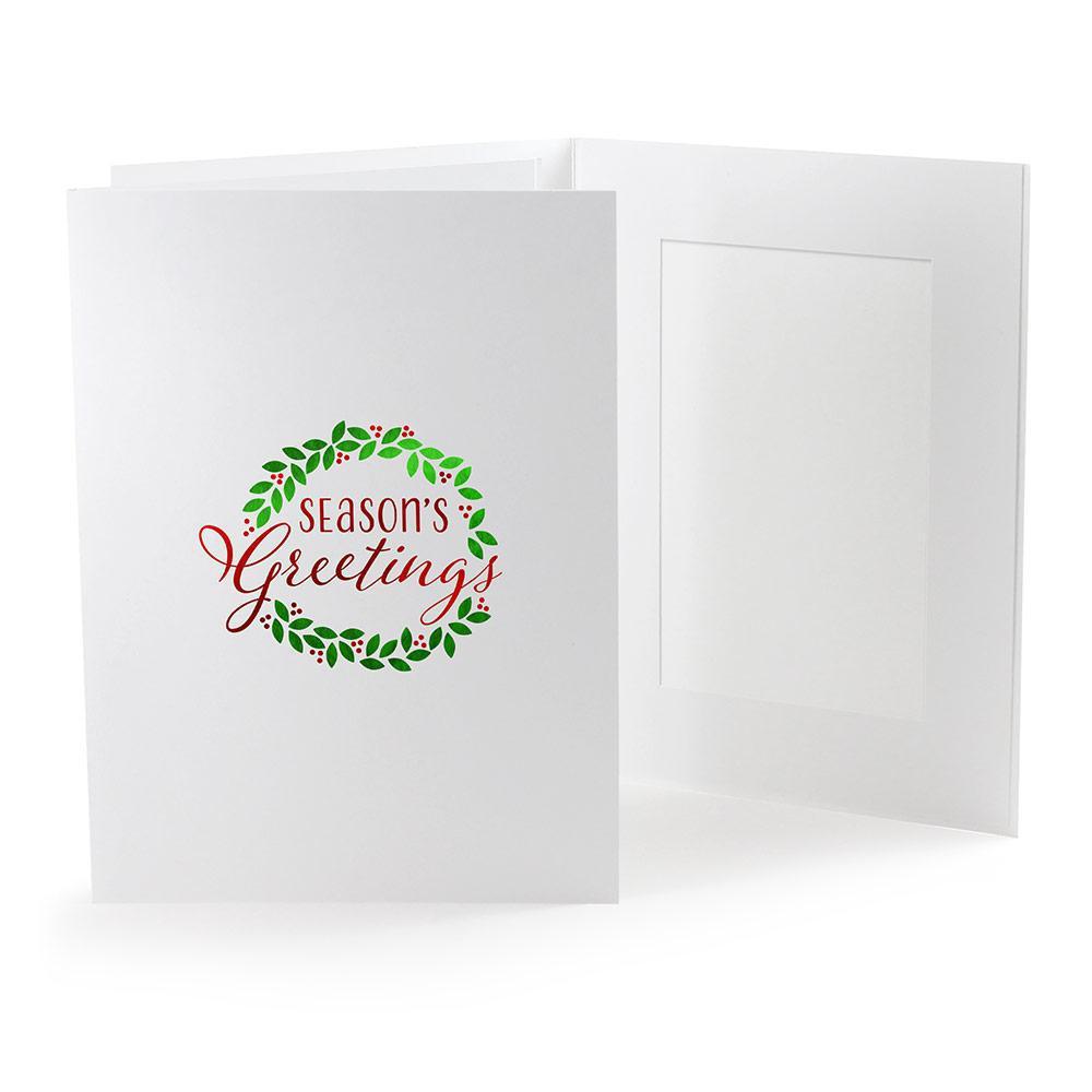 4x6 EconoBright Folders Stamped Series with Season's Greetings foil stamp